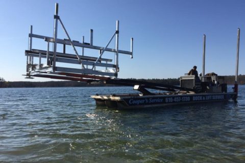 boat lift removal barge